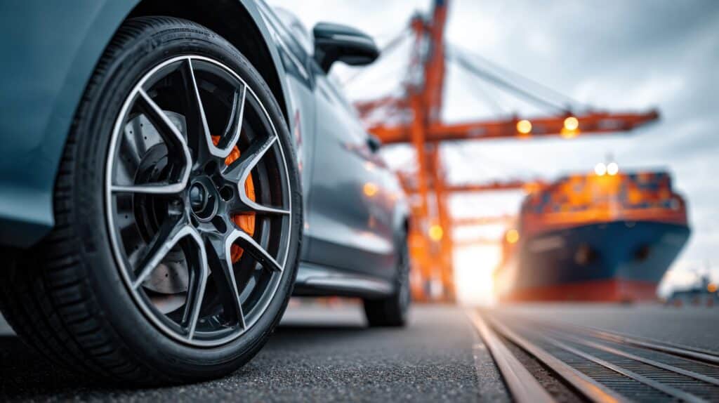 Luxury Car at port