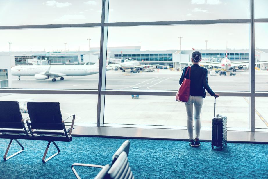 business person at airport