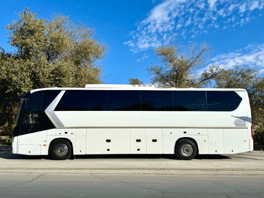 White Coash Bus