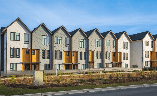 Row of townhouses