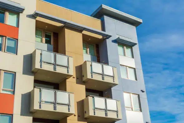 a modern Condo building